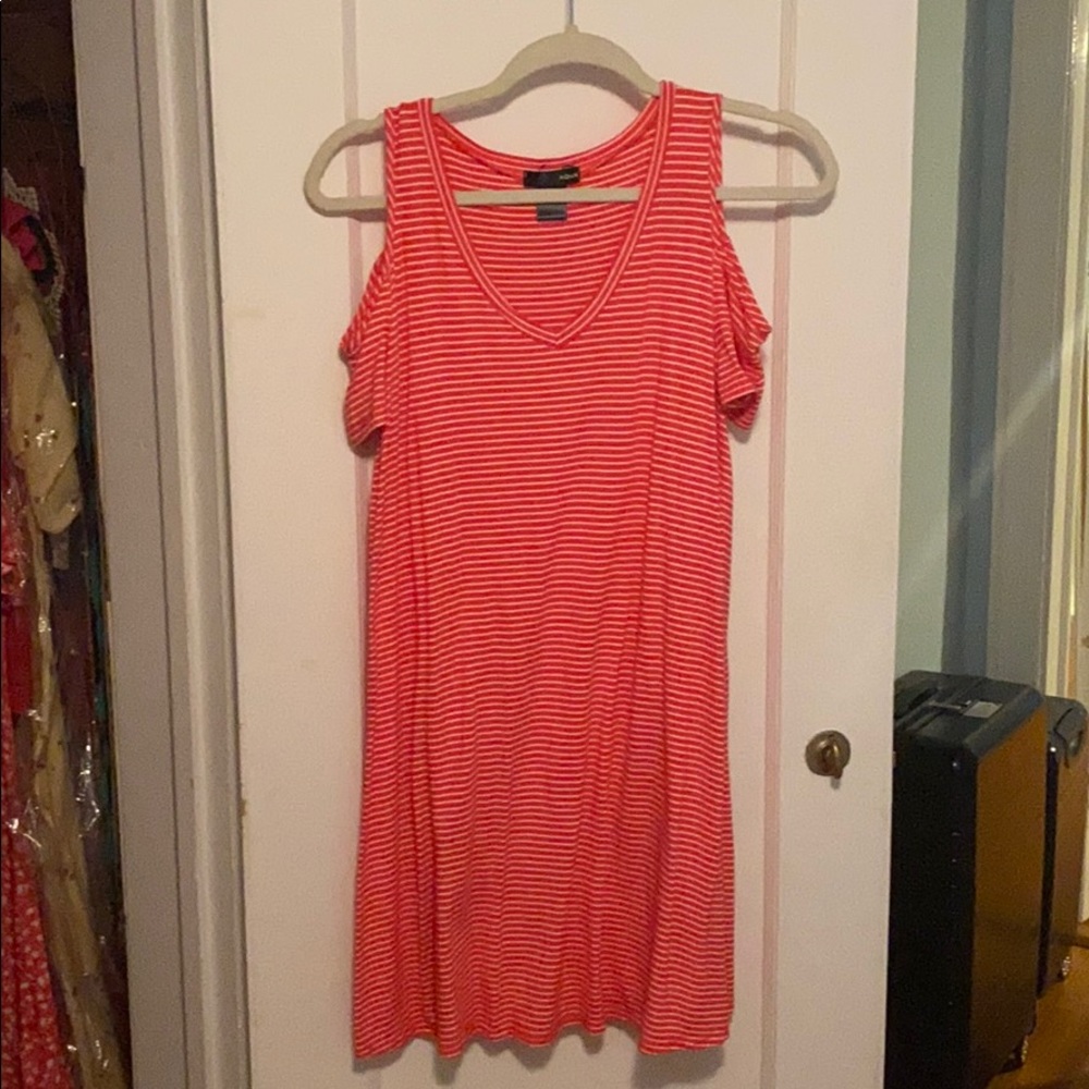 Aqua cut out sleeve dress